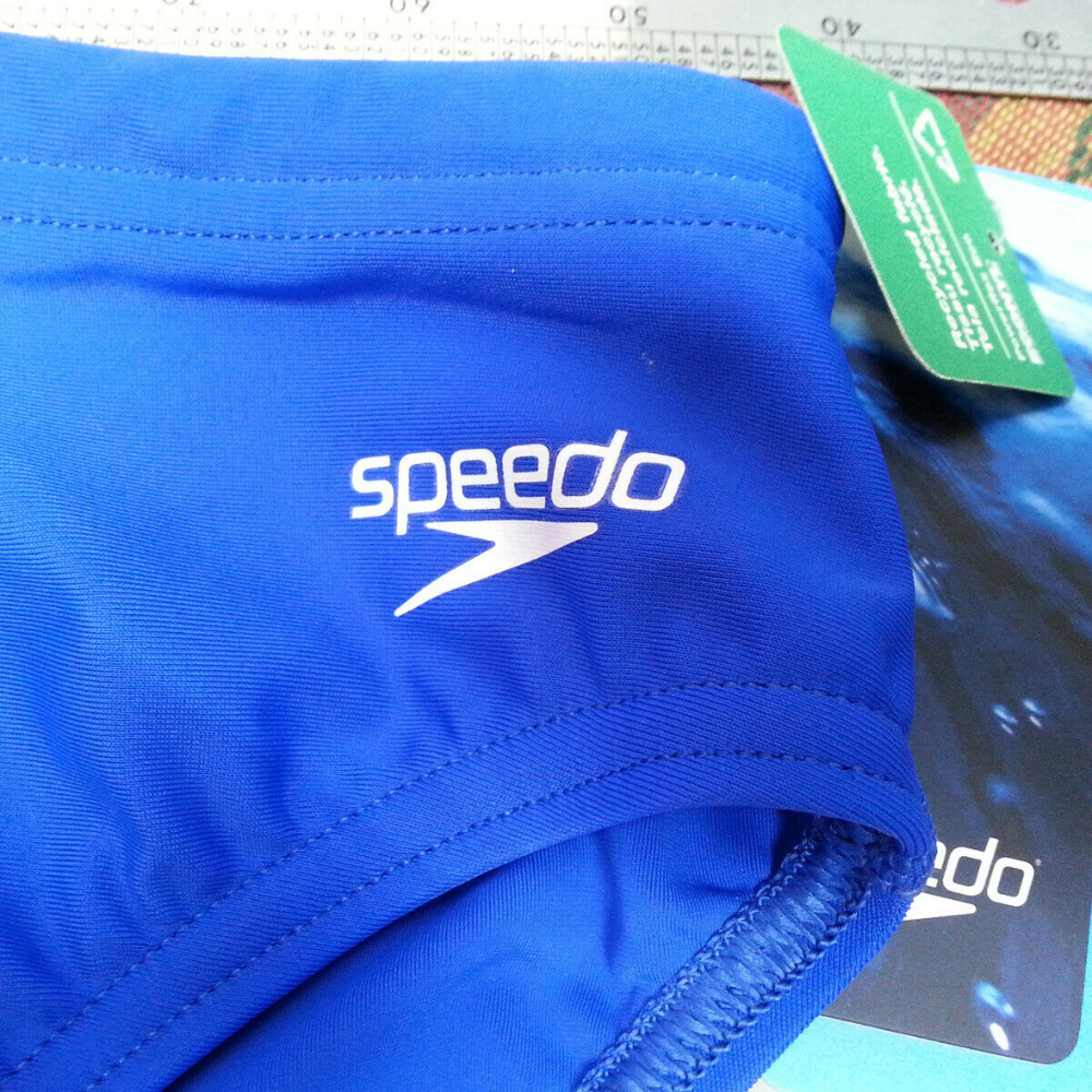 Speedo Men's Sapphire Blue 4" Swimsuit Bikini US34